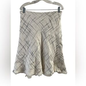 Vintage Zara tweed high waisted mini white and black skirt